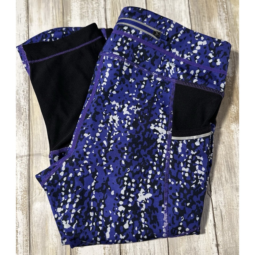 Athleta Pebble Be Free Knicker Yoga Pants‎ Size Small Vibrant Cobalt